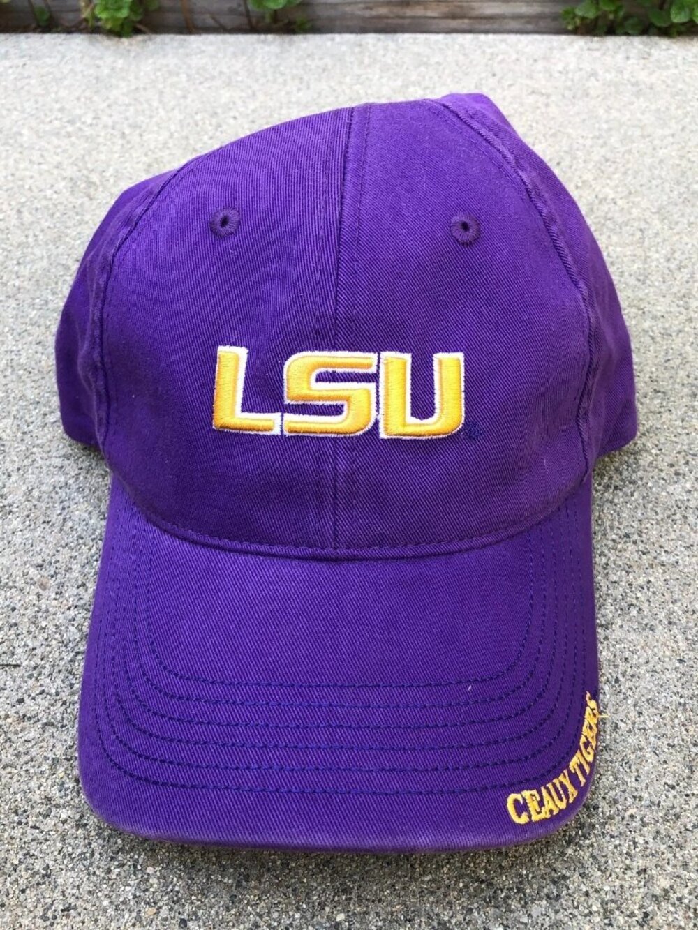 CAPTIVATING HEADWEAR LSU Creux Tigers Dad Hat Men's Purple Adjustable Cap​